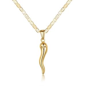 18k Gold Plated Italian Cornicello Necklace